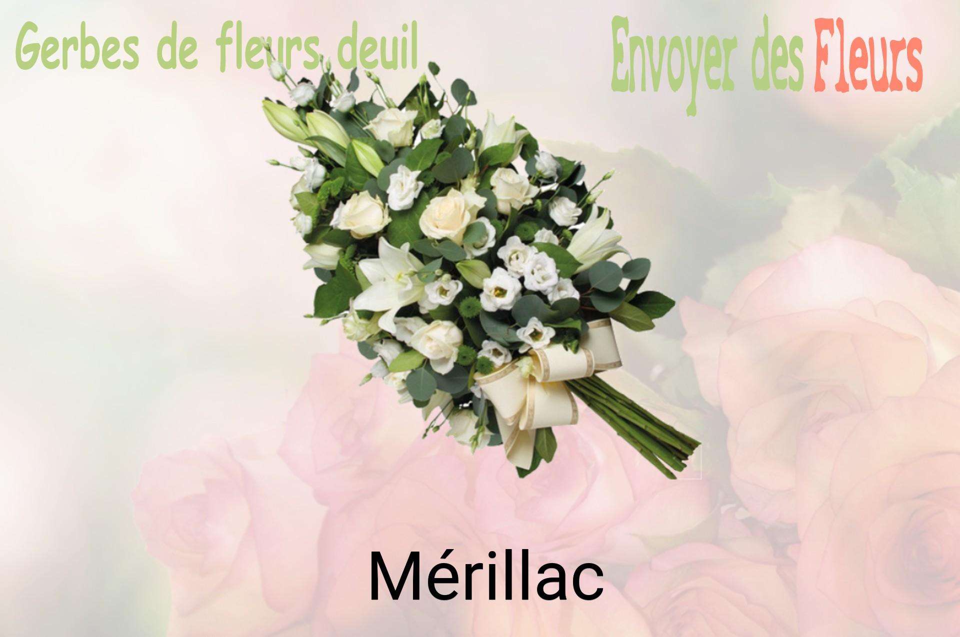 Gerbe de fleurs de deuil livrée à Mérillac